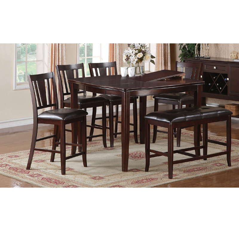 Alcott Hill® Kaneshiro 6 Piece Counter Height Dining Set Wayfair